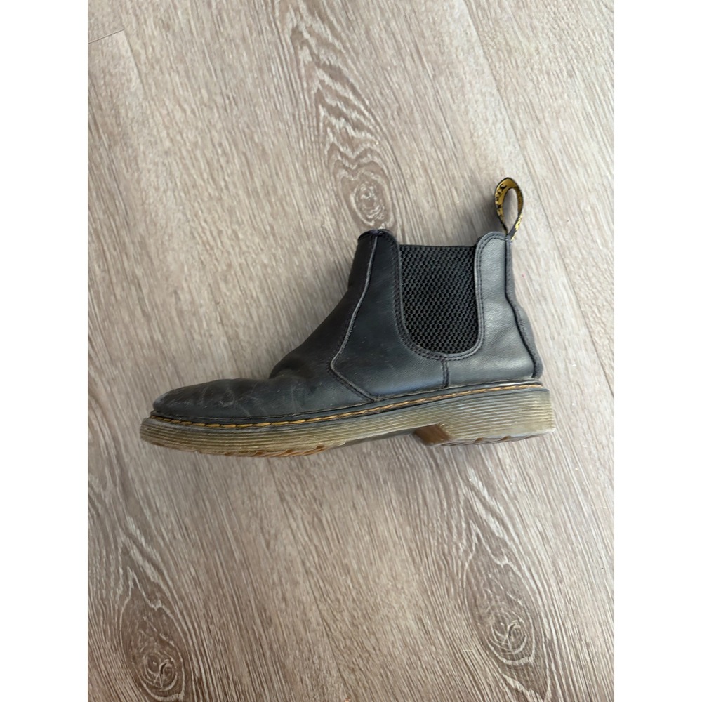 Dr. Martens Banzai Kids Black Leather Chelsea Boots Zip Up Size 3 US 2 UK 34 EU